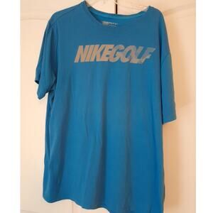Nike Golf Men's Blue Modern Fit Cotton Blend Short Sleee T Shirt XXL